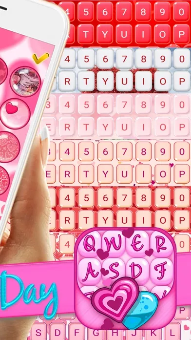 Zrzuty ekranu Valentine's Day Keyboards – Free Love Theme.s