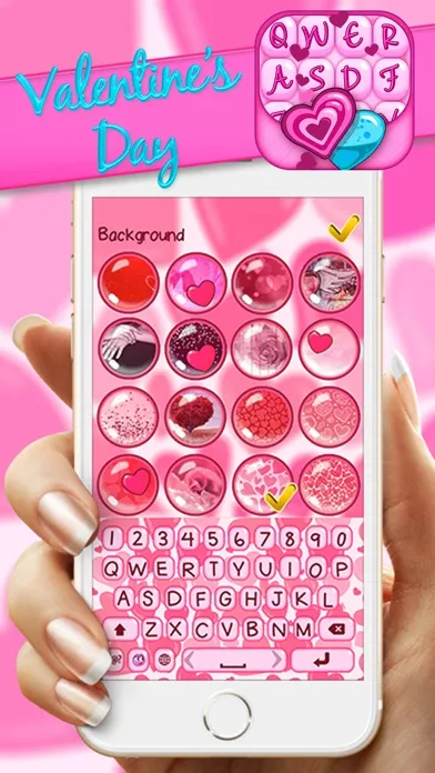 Zrzuty ekranu Valentine's Day Keyboards – Free Love Theme.s