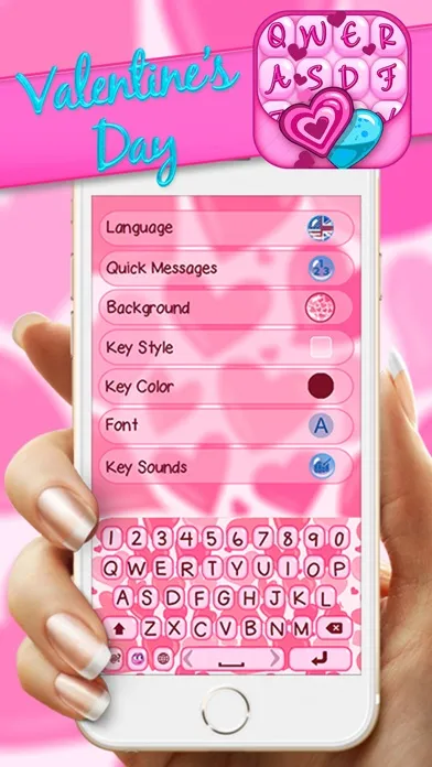 Zrzuty ekranu Valentine's Day Keyboards – Free Love Theme.s