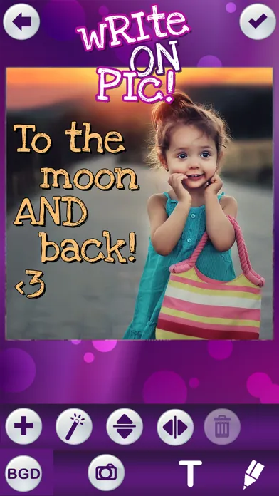 Zrzuty ekranu Write on Pics Free Photo Studio Editor – Add Text and Caption.s over your Favorite Picture.s