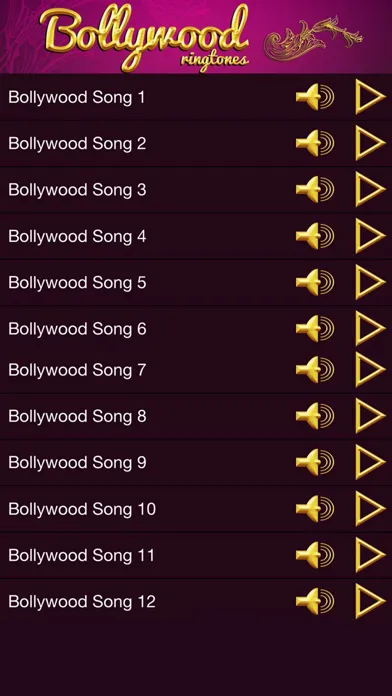 Ảnh chụp màn hình của Bollywood Ringtones – Best Free Sound Effects, Noise.s, and Melodies for iPhone