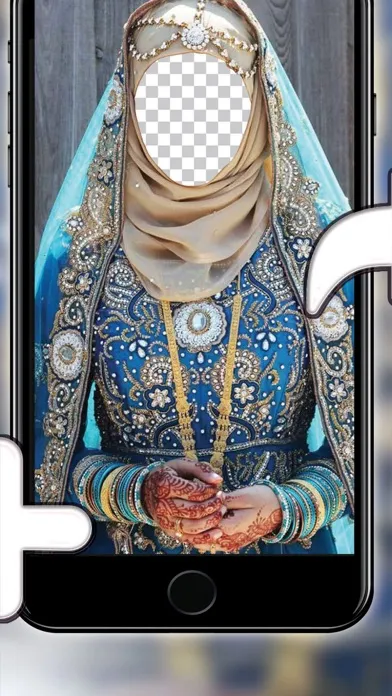 Captures d'écran de Wedding Hijab Photo Montage - Free Face Decorator
