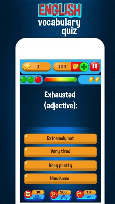 English Vocabulary Quiz – Knowledge Test for Free应用截图