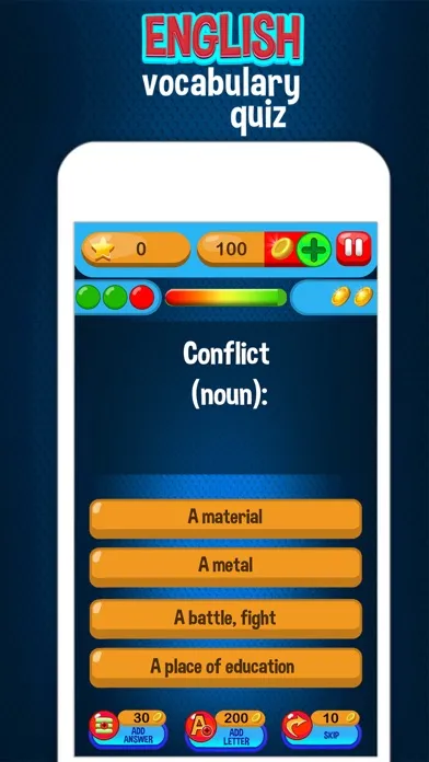 English Vocabulary Quiz – Knowledge Test for Free应用截图