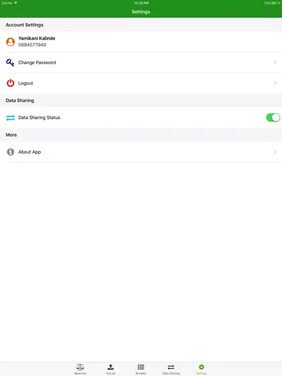 ภาพหน้าจอของ TNM Smart App iPad 