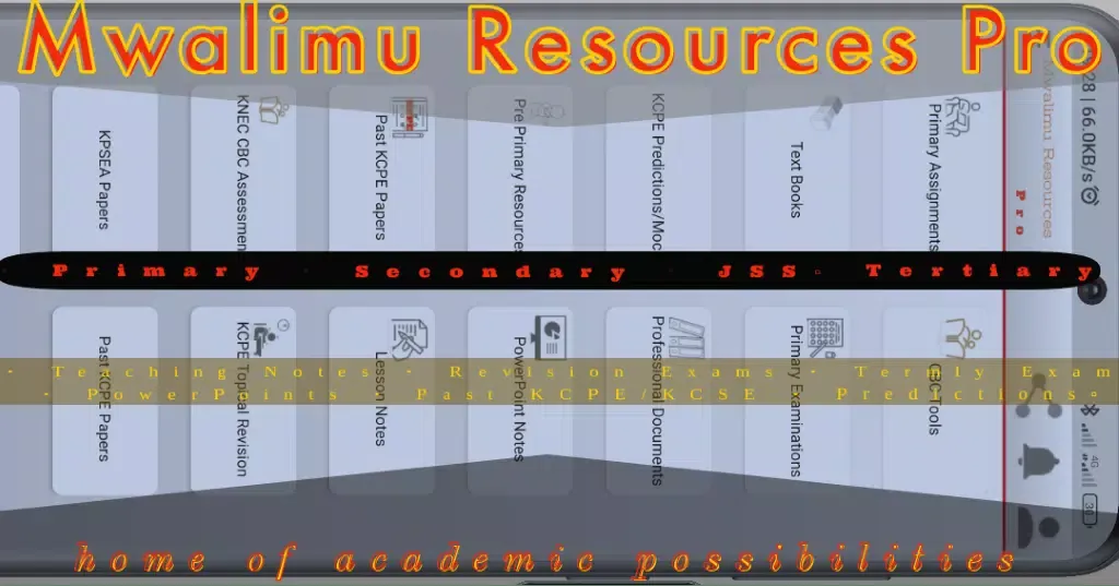 Capturas de tela do Mwalimu Resources Pro