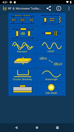 RF & Microwave Toolbox lite سکرین شاٹس