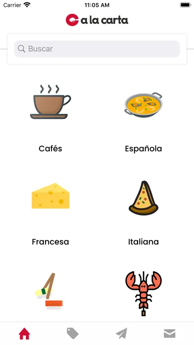 Tangkapan skrin A la Carta - Guía restaurantes