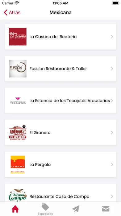 Tangkapan skrin A la Carta - Guía restaurantes
