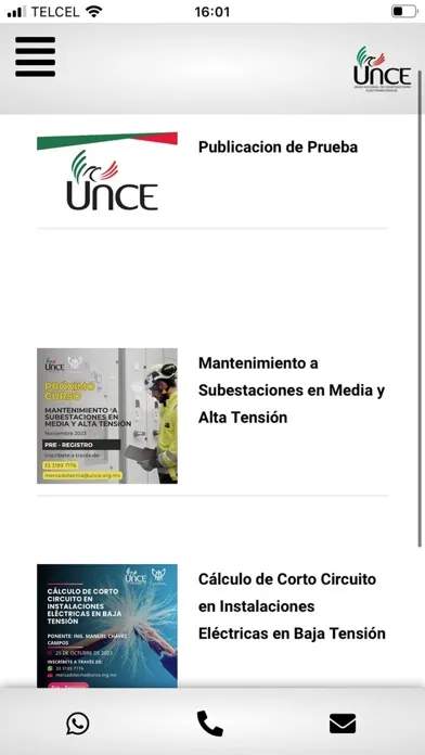 UNCE سکرین شاٹس