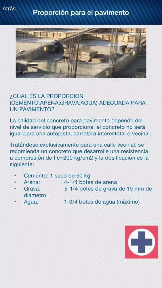Zrzuty ekranu Tabla de proporcionamientos Cruz Azul