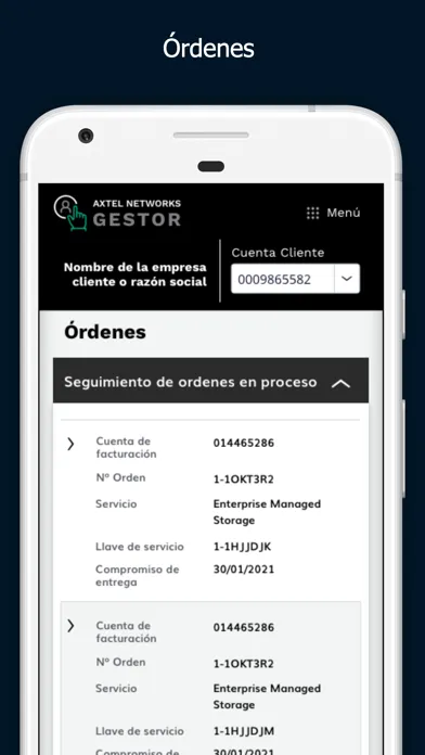 Capturas de pantalla de Axtel Networks Gestor