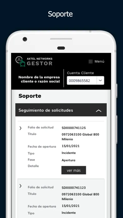 Capturas de pantalla de Axtel Networks Gestor