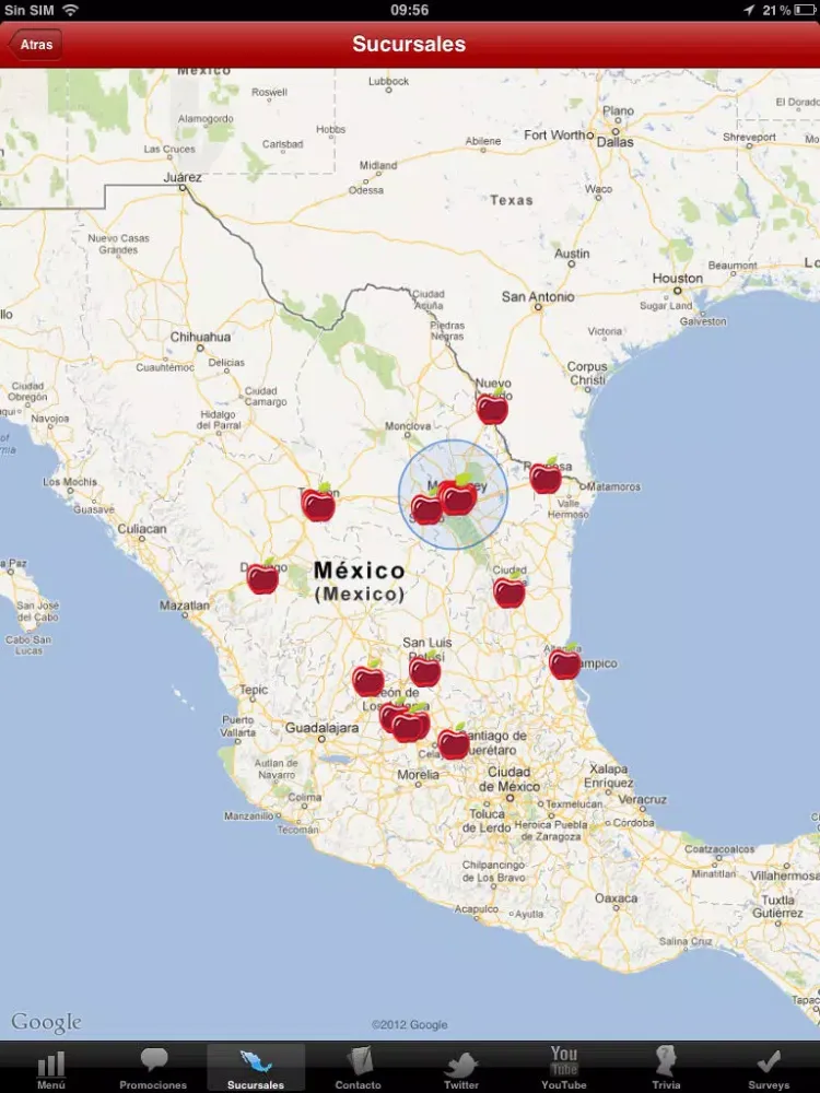 ภาพหน้าจอของ Applebee's México iPad 