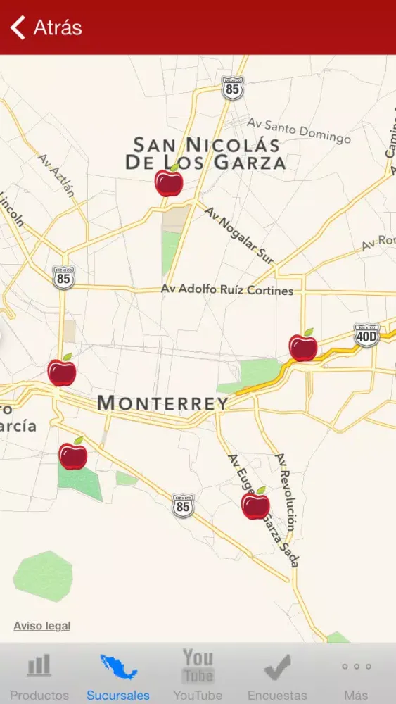 ภาพหน้าจอของ Applebee's México