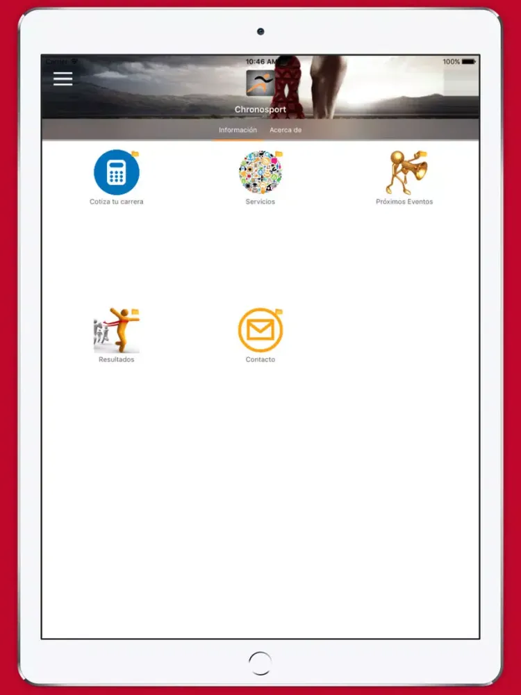 Tangkapan layar Carreras Saltillo iPad 