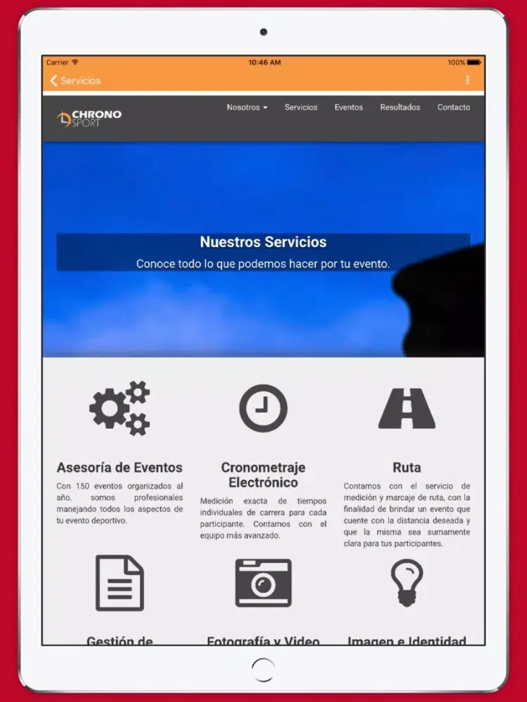 Tangkapan layar Carreras Saltillo iPad 