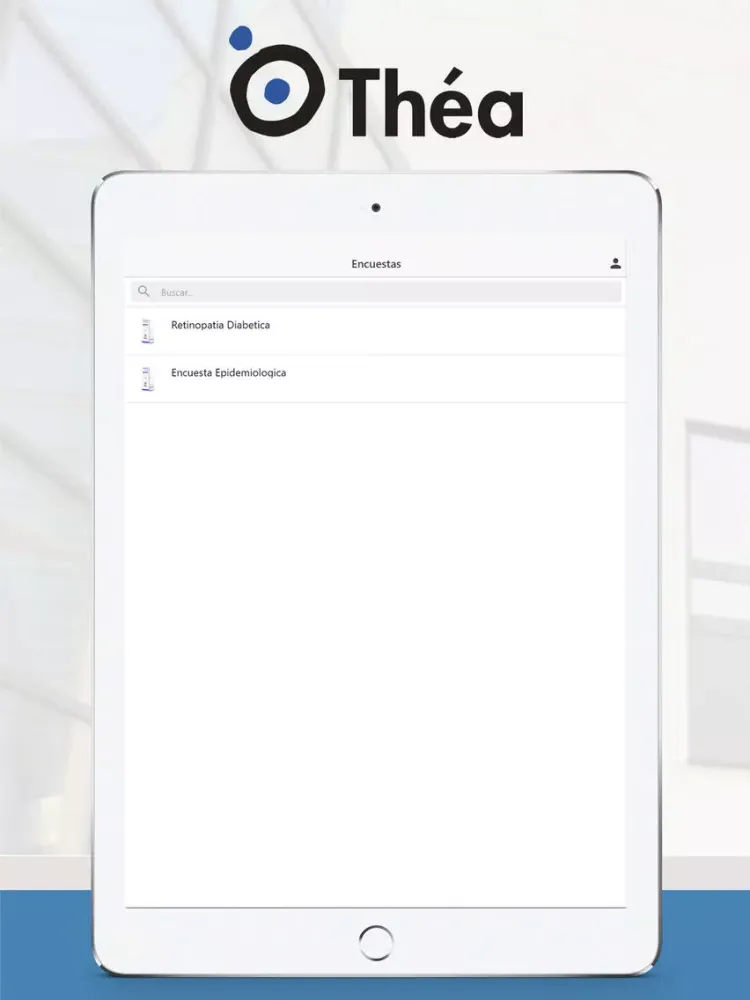 Tangkapan skrin Théa Encuestas iPad 