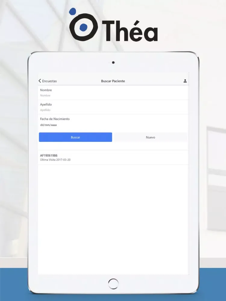 Tangkapan skrin Théa Encuestas iPad 