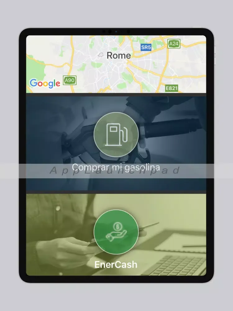 Tangkapan skrin Enerser Móvil iPad 