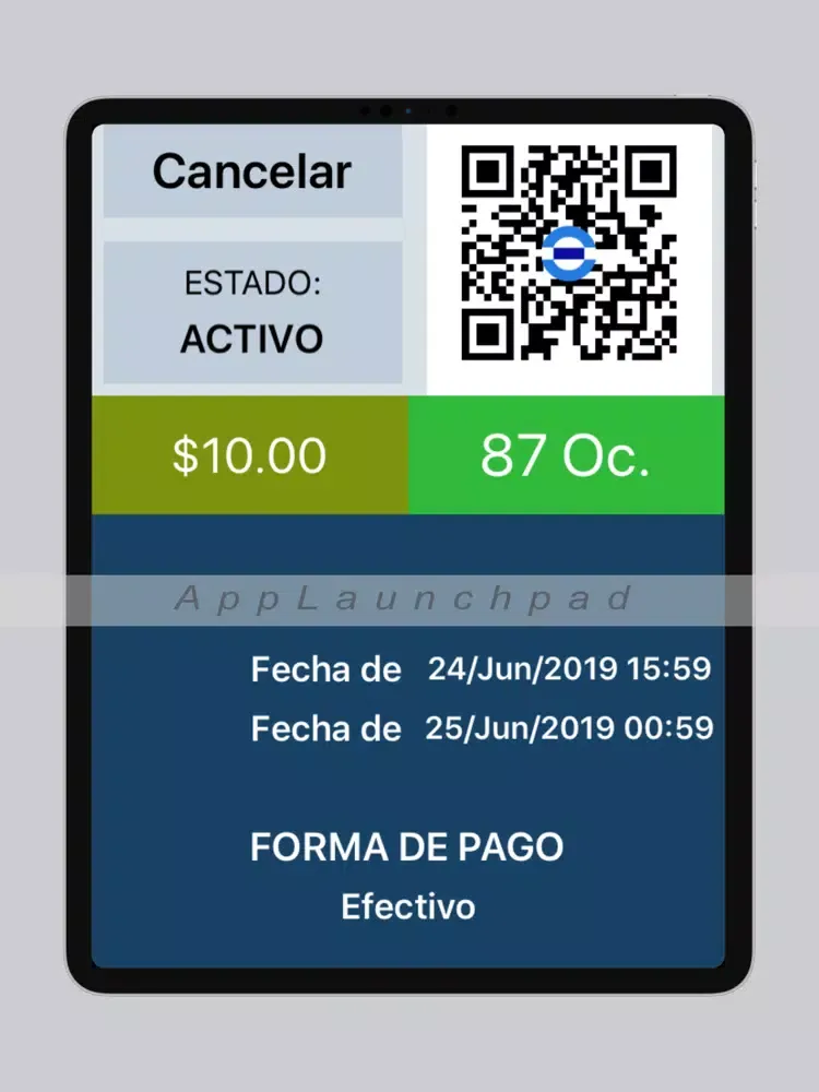Tangkapan skrin Enerser Móvil iPad 