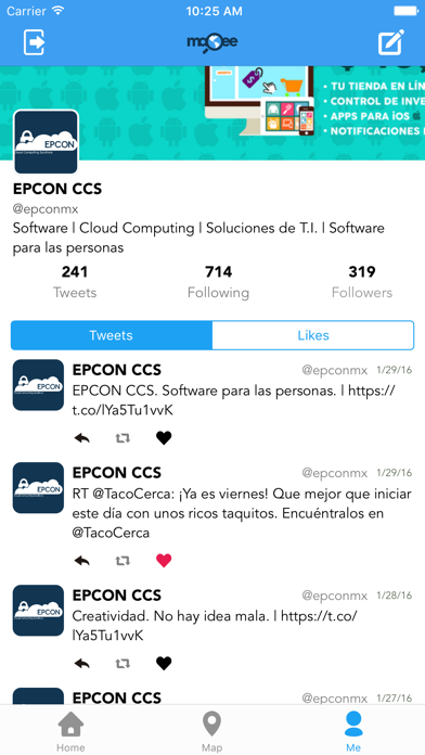 Screenshot di Mapee - Find Tweets around the world