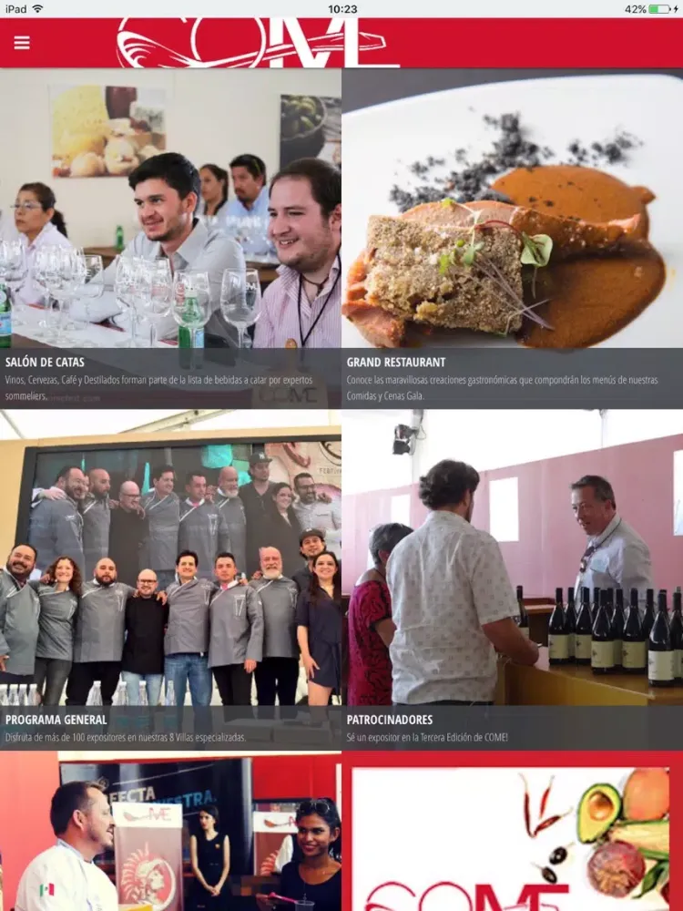 COME Festival Internacional de Sabores iPad  Screenshots