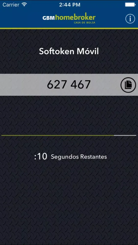 Capturas de pantalla de GBM SoftToken