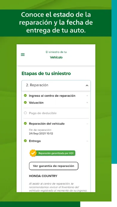 Captures d'écran de HDI Contigo 2.0