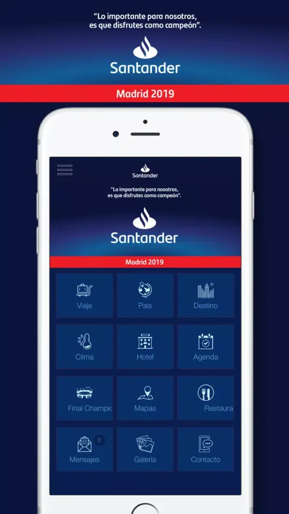 Tangkapan layar Santander MX