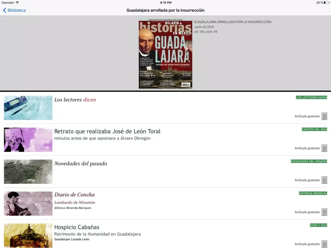 Screenshot di Quiosco Raíces iPad 
