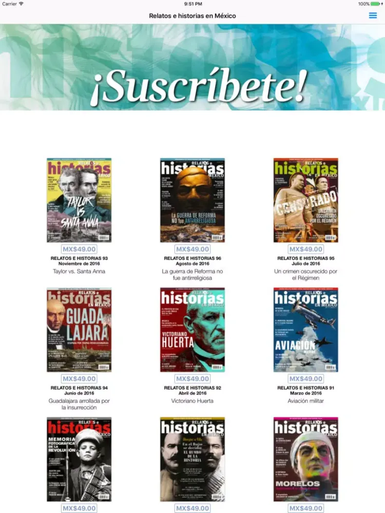Ảnh chụp màn hình của Relatos e historias en México iPad 