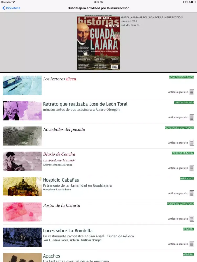 Ảnh chụp màn hình của Relatos e historias en México iPad 