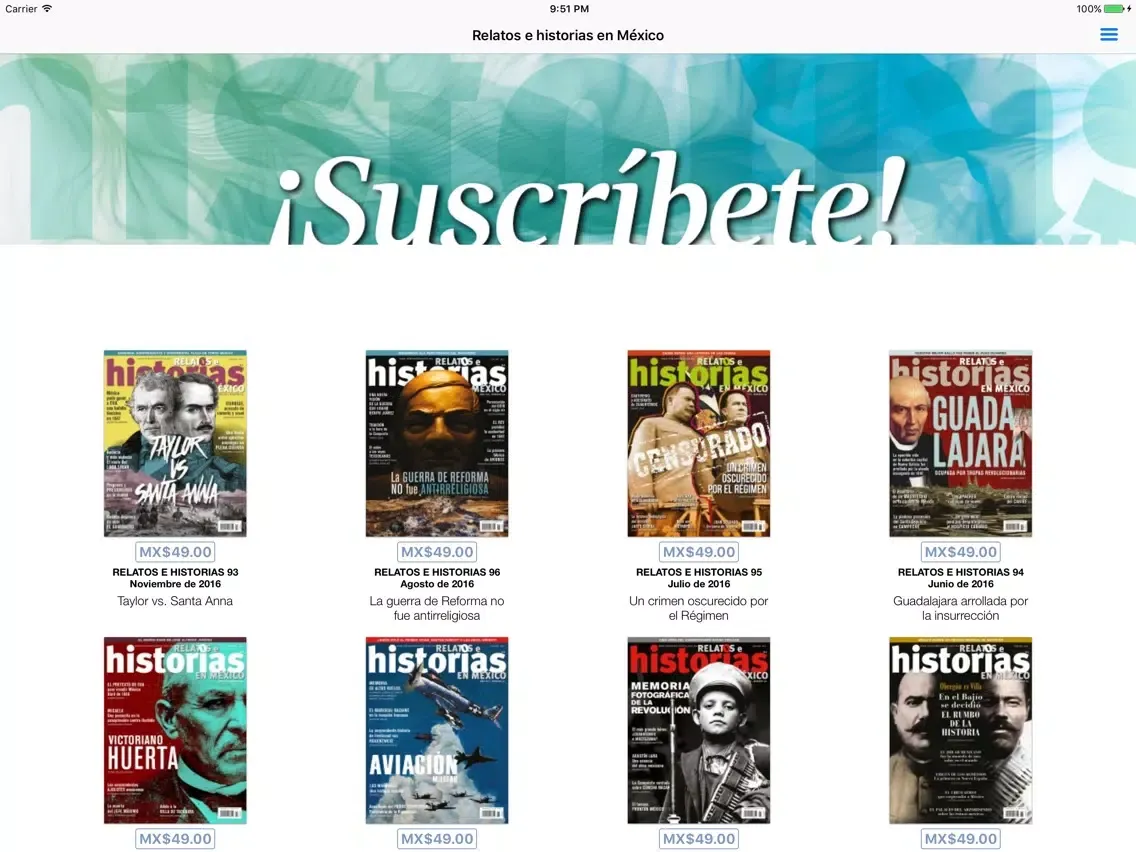 Ảnh chụp màn hình của Relatos e historias en México iPad 