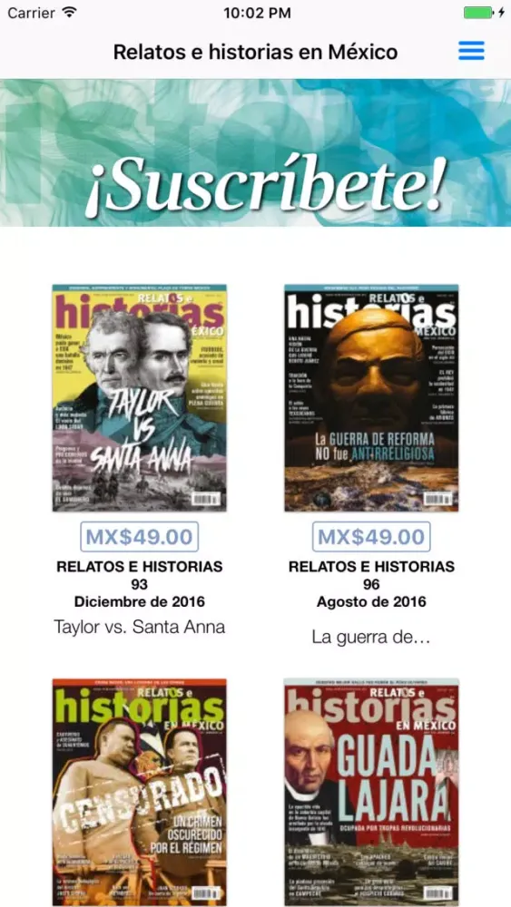 Ảnh chụp màn hình của Relatos e historias en México