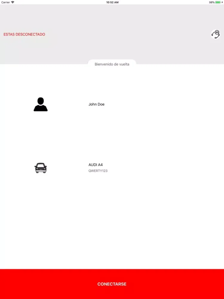 WiiCab Taxista iPad  스크린샷
