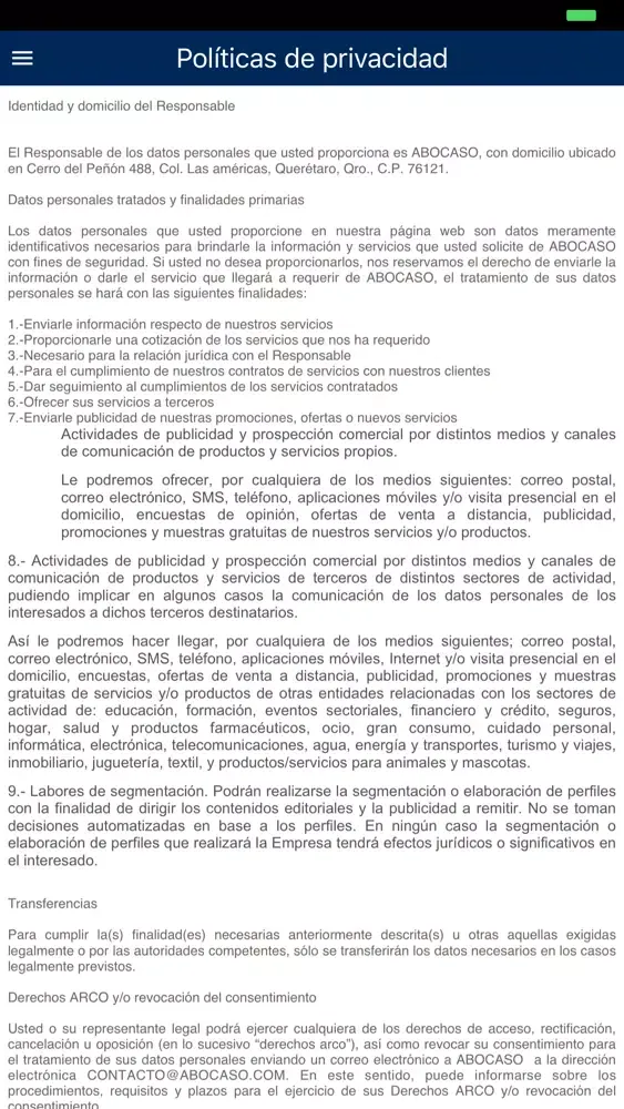 Abocaso سکرین شاٹس