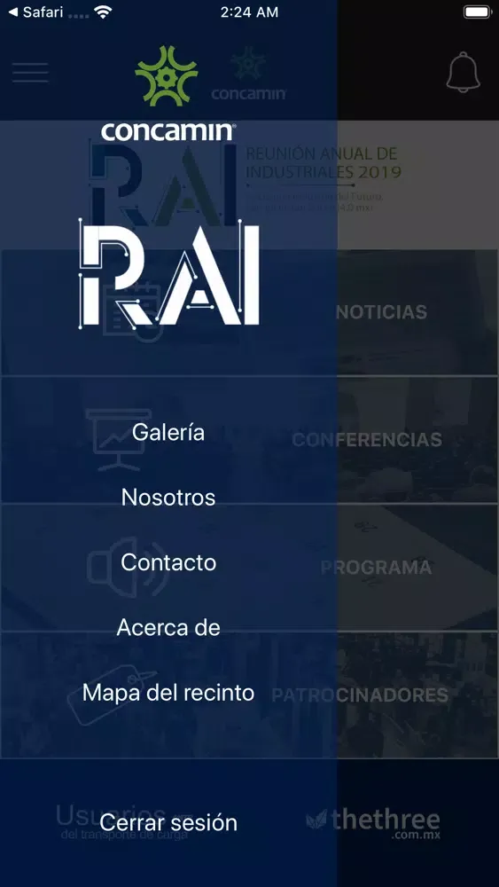 Capturas de pantalla de CONCAMIN RAI 2019