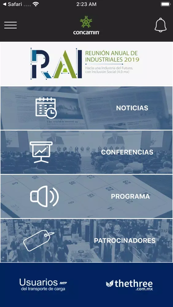 Capturas de pantalla de CONCAMIN RAI 2019