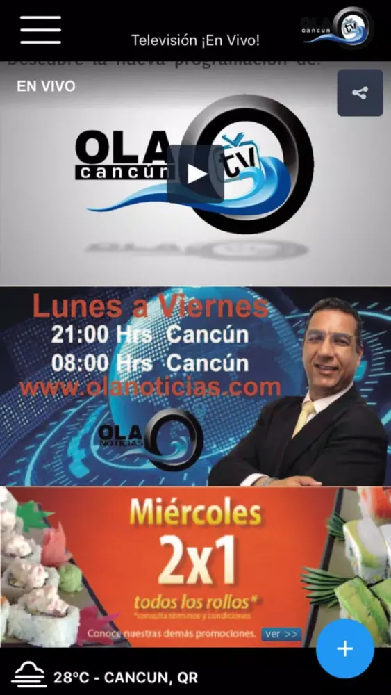 OLA CANCÚN TV应用截图