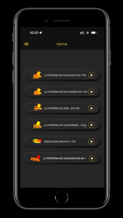 Tangkapan layar Radio La Patrona GB
