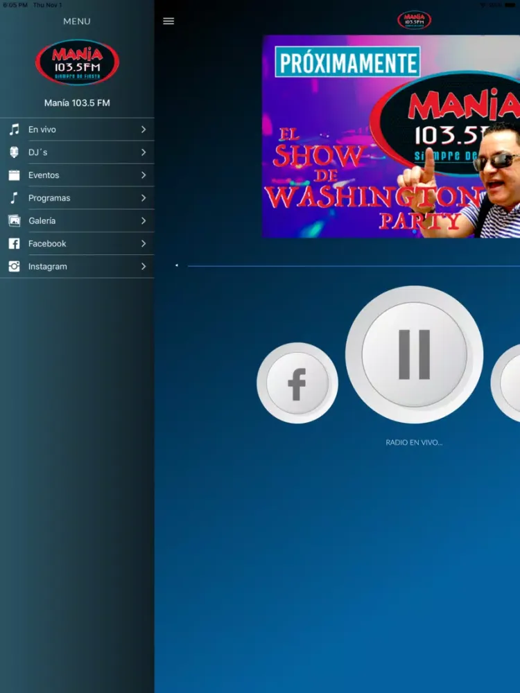 Mania 103.5 FM Philadelphia iPad  Screenshots