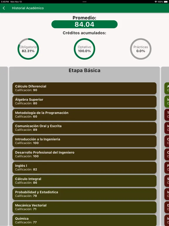 Estudiantes UABC iPad  स्क्रीनशॉट