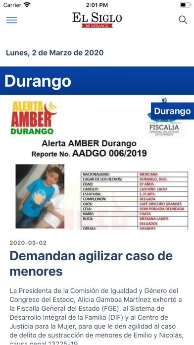 Captures d'écran de El Siglo de Durango