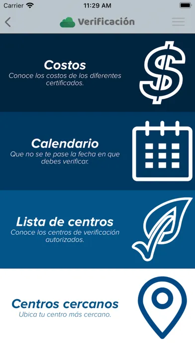 Capturas de tela do ecoapp