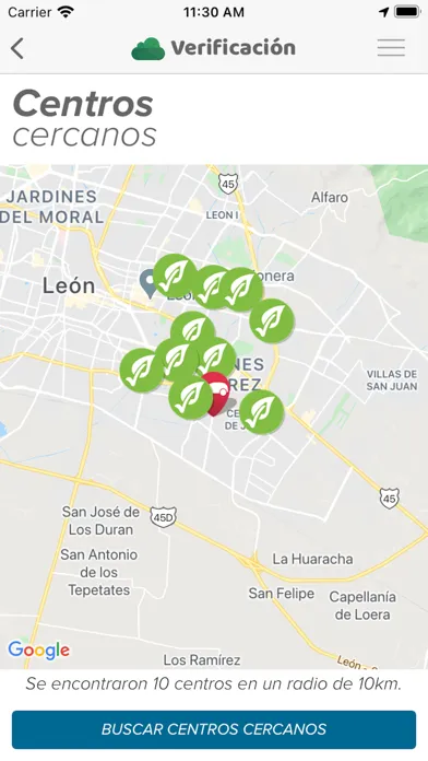 Capturas de tela do ecoapp