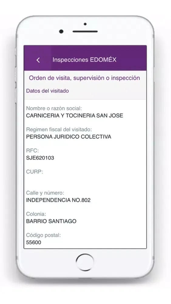 Zrzuty ekranu Inspecciones EDOMÉX