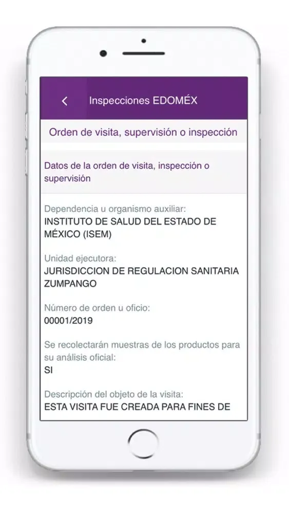 Zrzuty ekranu Inspecciones EDOMÉX
