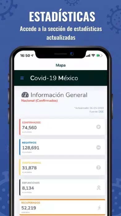 Ảnh chụp màn hình của COVID-19 Estatal