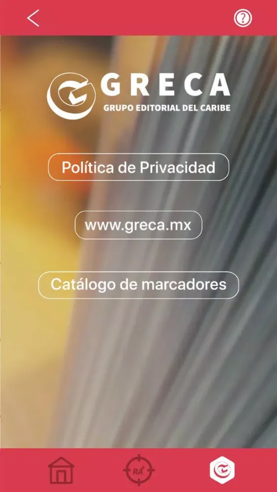 Capturas de tela do GRECA